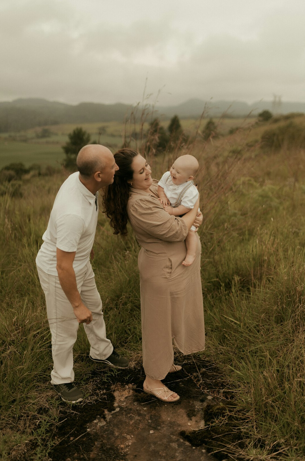 happy family outdoors