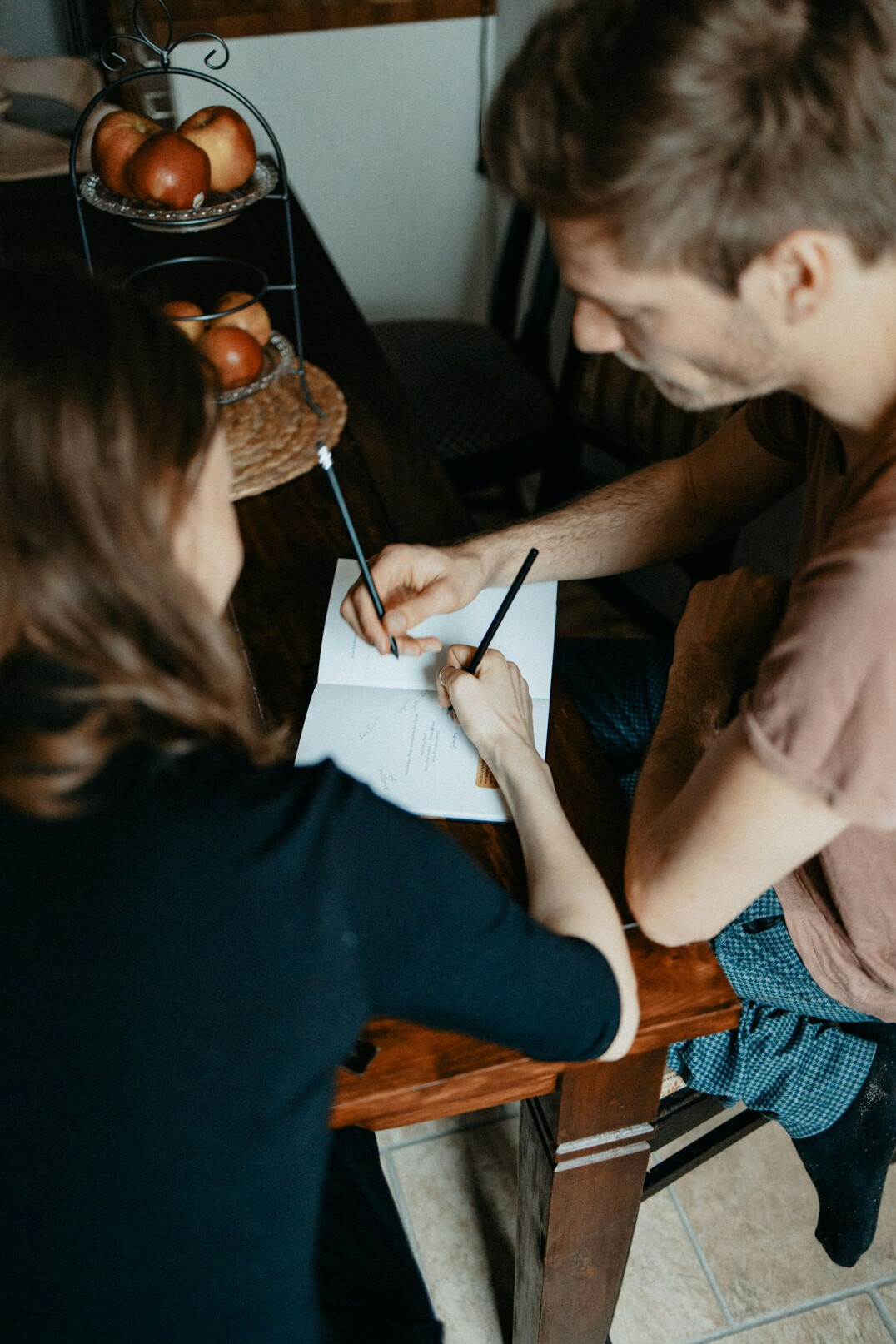 couple reviewing documents