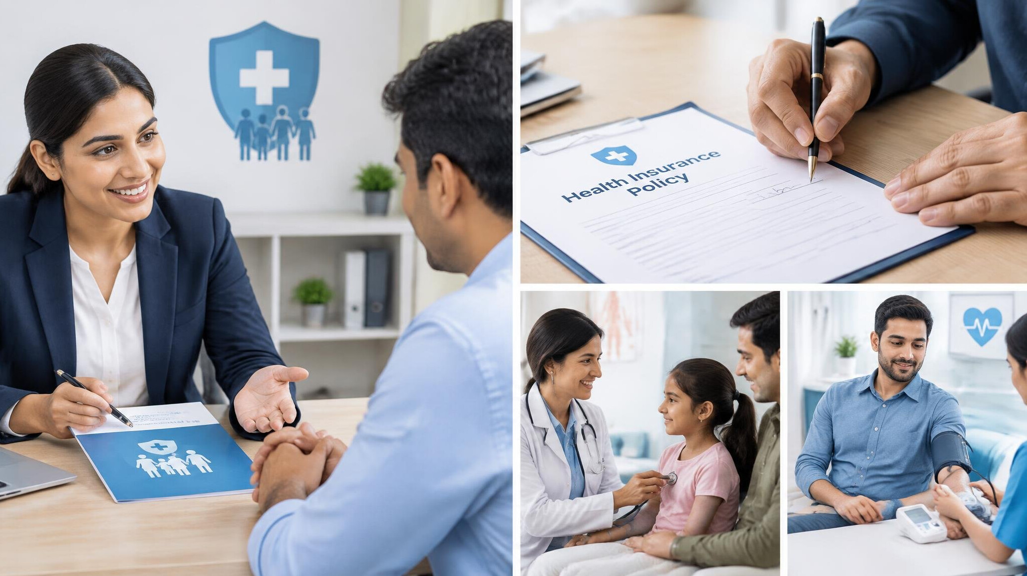 health insurance advisor with client