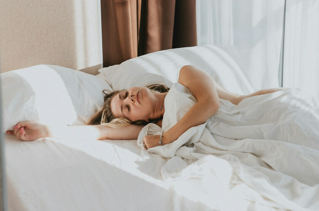 person sleeping peacefully